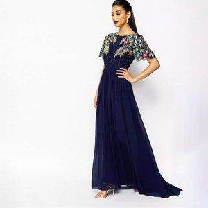 Virgos Lounge Ariann Embellished Maxi Dress With Full Skirt